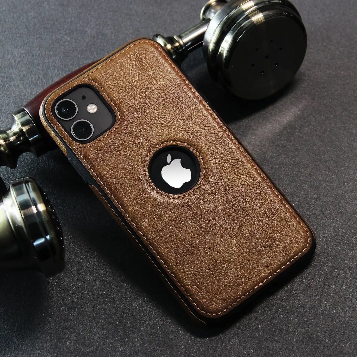 Slim Leather Shockproof Phone Case for iPhone