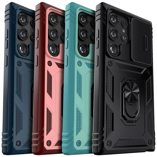 Samsung S22 Ring Kickstand Card Slot Shockproof Case