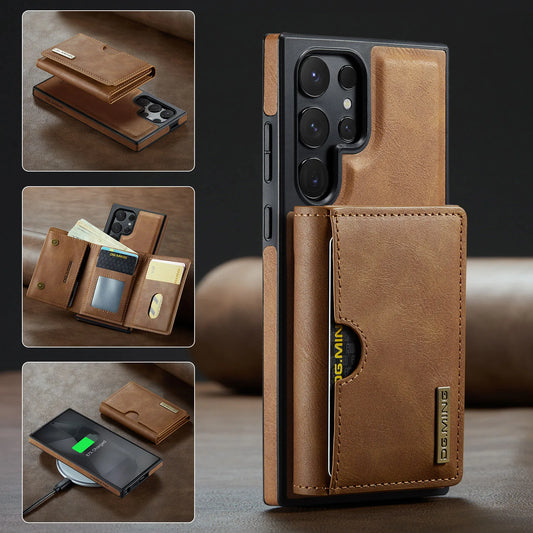 Detachable Magnetic Wallet Case with RFID for Samsung Galaxy