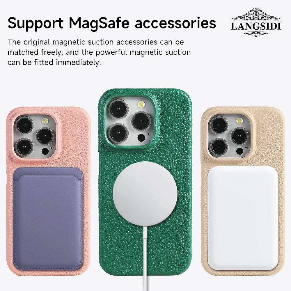 Magsafe Cowhide Leather Case for iPhone