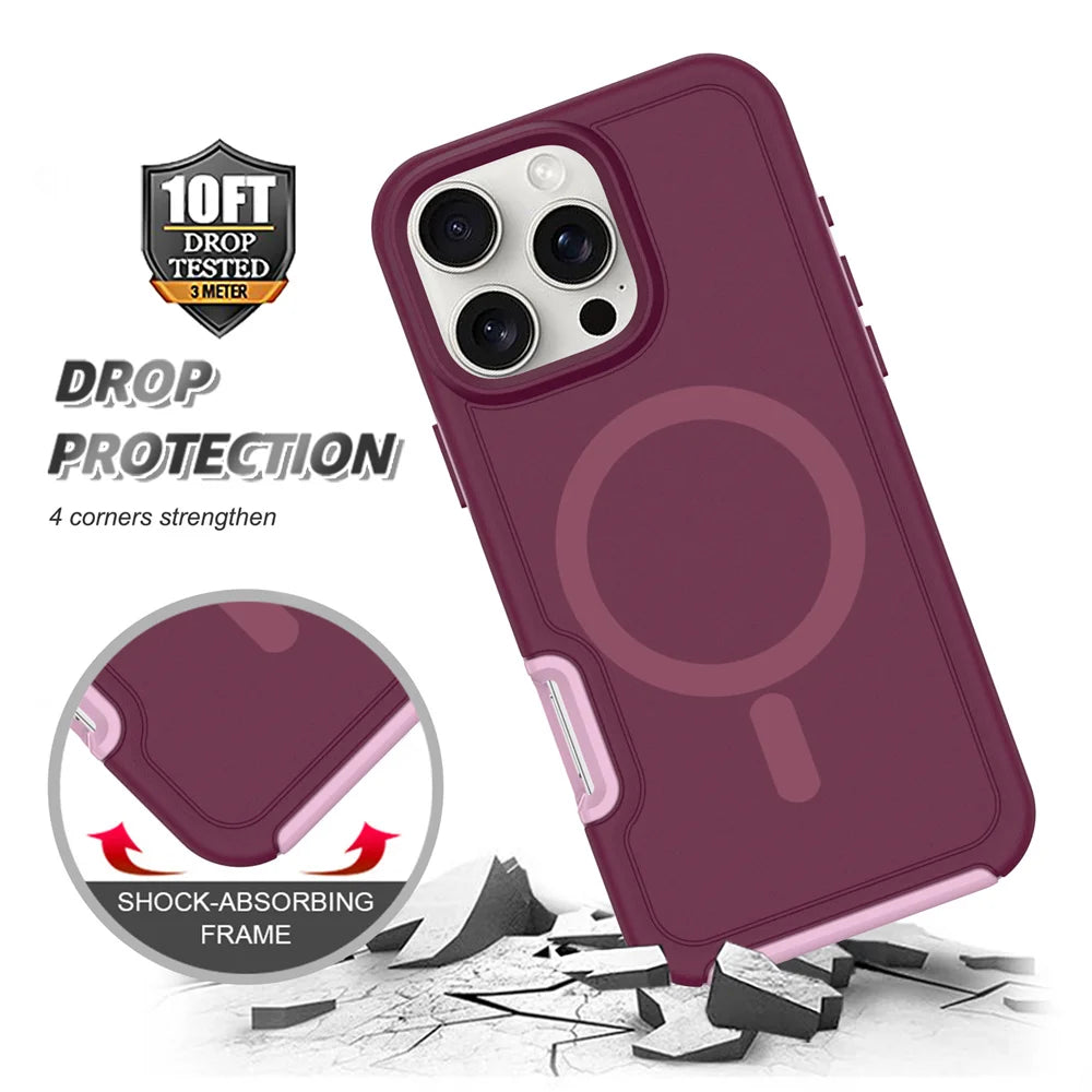 Magnetic Armor Case for iPhone
