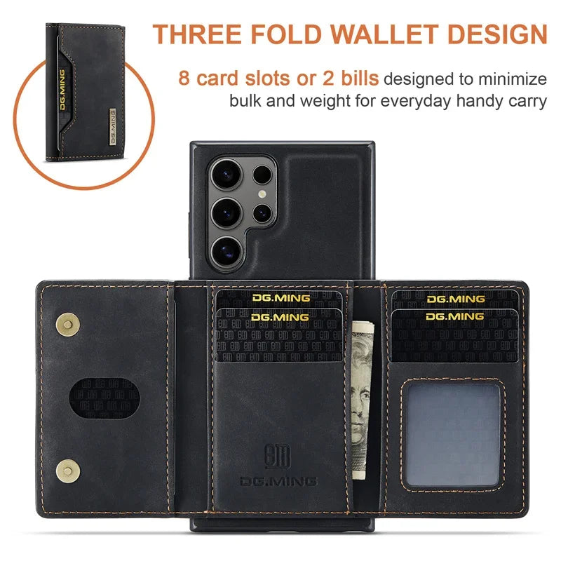 Detachable Wallet Card Holder Phone Case for Samsung Galaxy