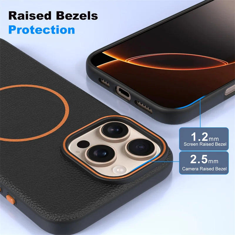 Ultrathin MagSafe iPhone Case with Lichee Texture