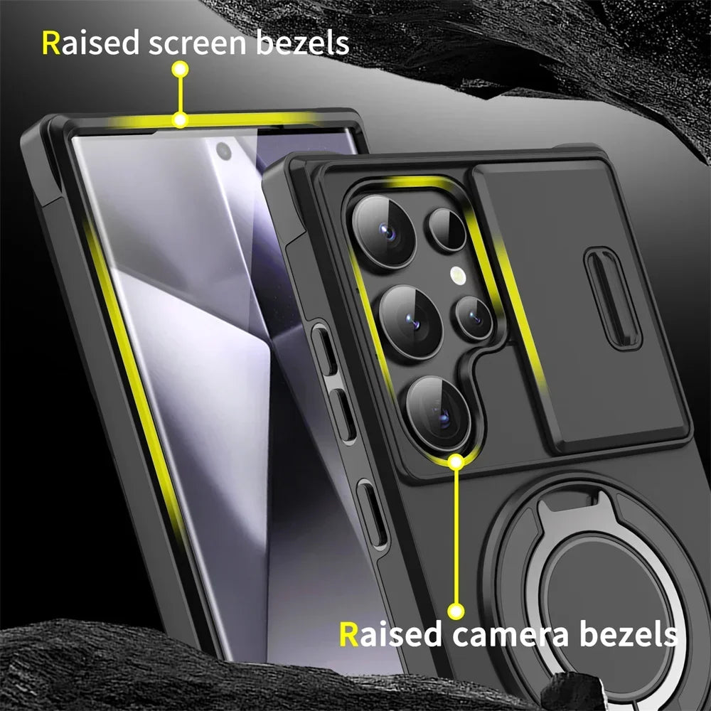 Armor Magnetic Bracket Case for Samsung