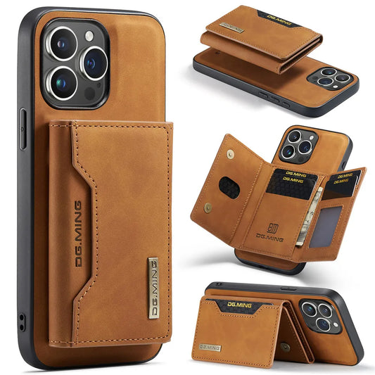 2-in-1 Detachable Magnetic Leather Case for iPhone