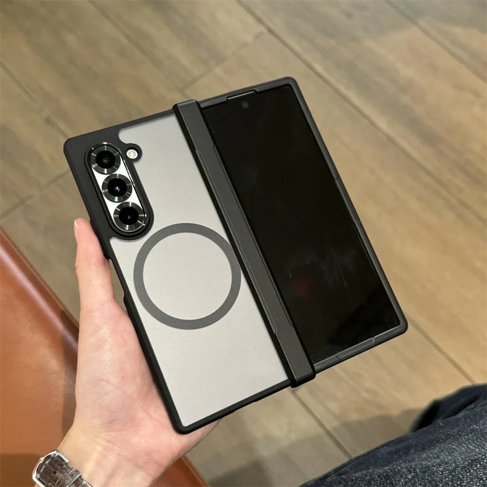 Luxury Transparent Magsafe Case for Samsung Galaxy Z Fold
