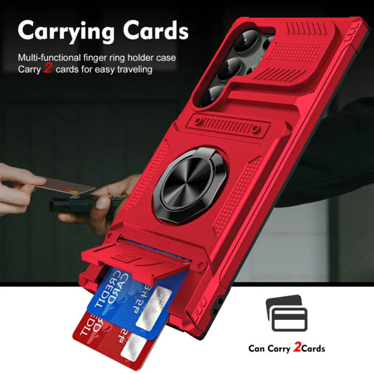 Magnetic Ring Kickstand Wallet Case for Samsung - CaseifyTrend