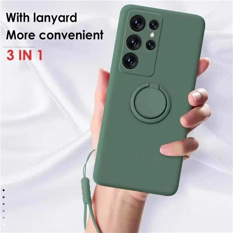 Liquid Silicone Magnetic Holder Case for Samsung - CaseifyTrend