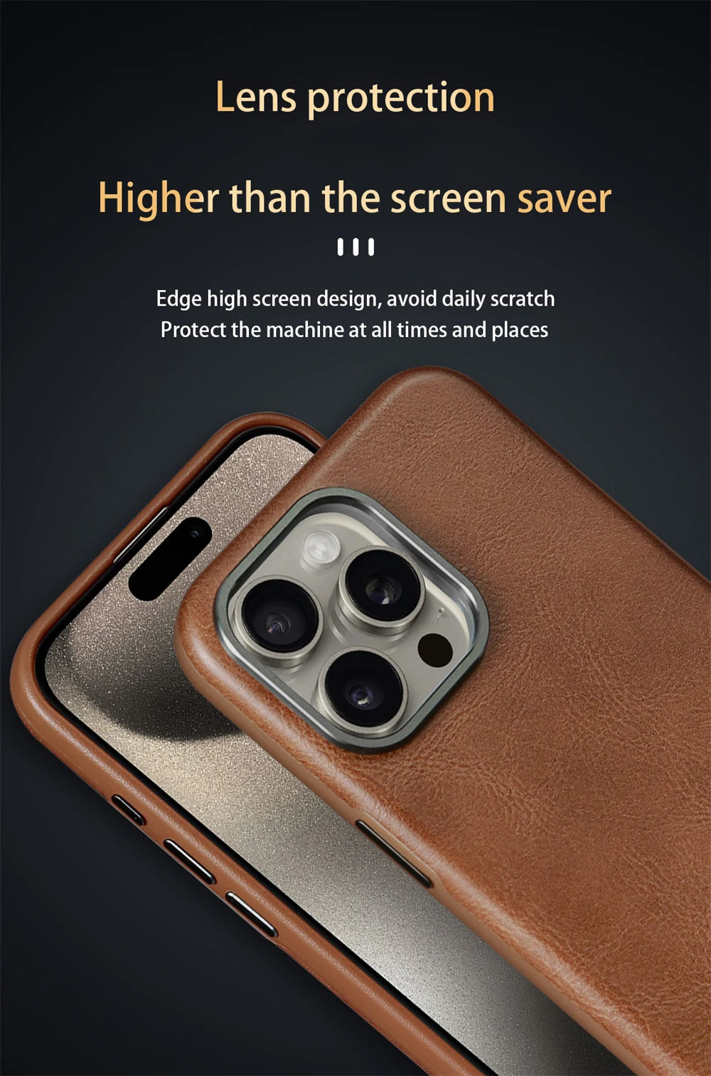 Luxury Ultra Thin Leather Magsafe Case for iPhone