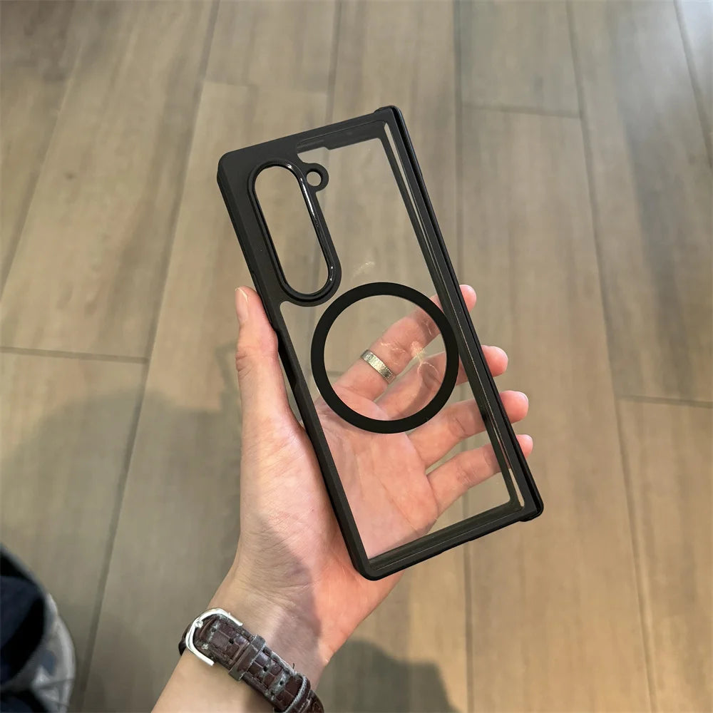 Luxury Transparent Magsafe Case for Samsung Galaxy Z Fold