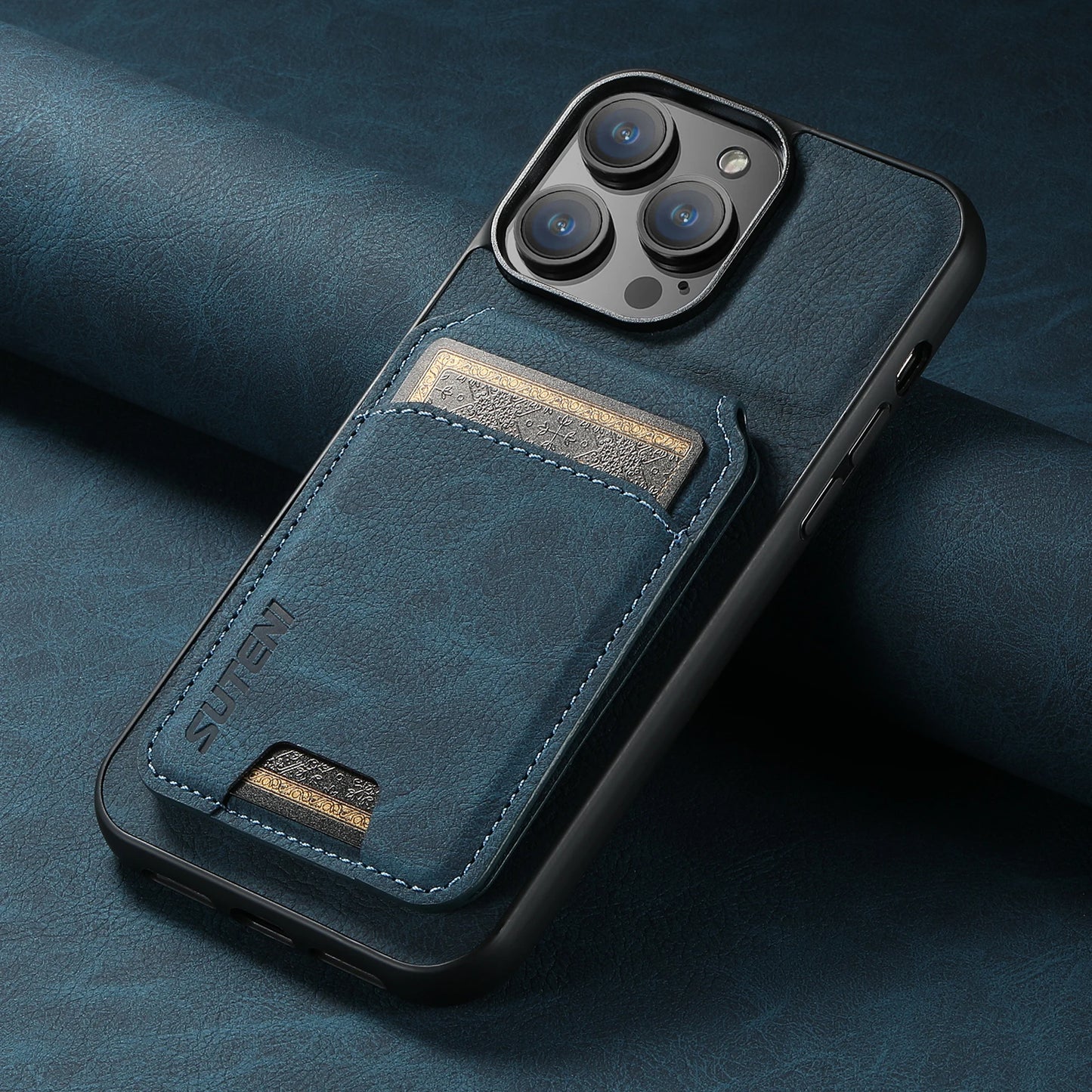 Luxury PU Leather Card Holder Case for iPhone - CaseifyTrend