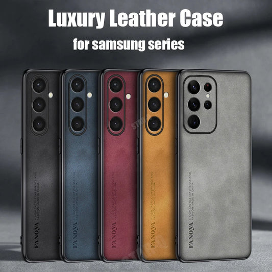 Luxury Sheepskin Leather Case for Samsung Galaxy