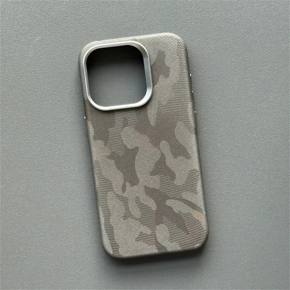 Luxury Camouflage Leather Shockproof Case for iPhone
