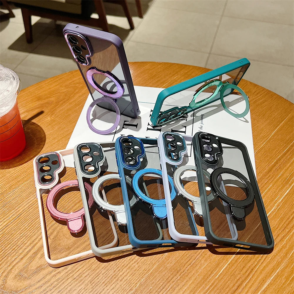 Luxury Magsafe Metal Magnetic Stand Case for Samsung
