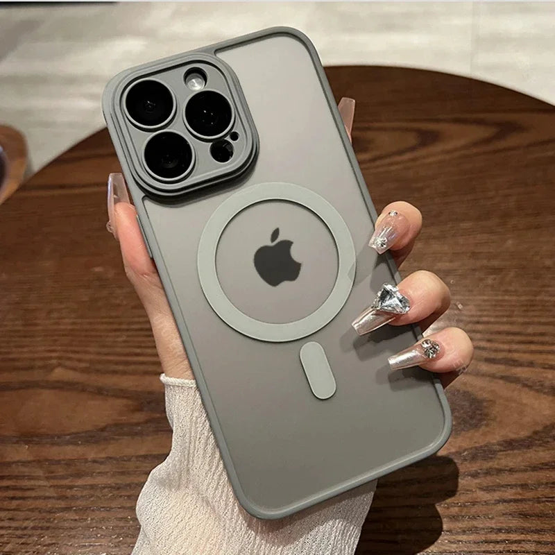 Matte Translucent Magnetic Case for iPhone