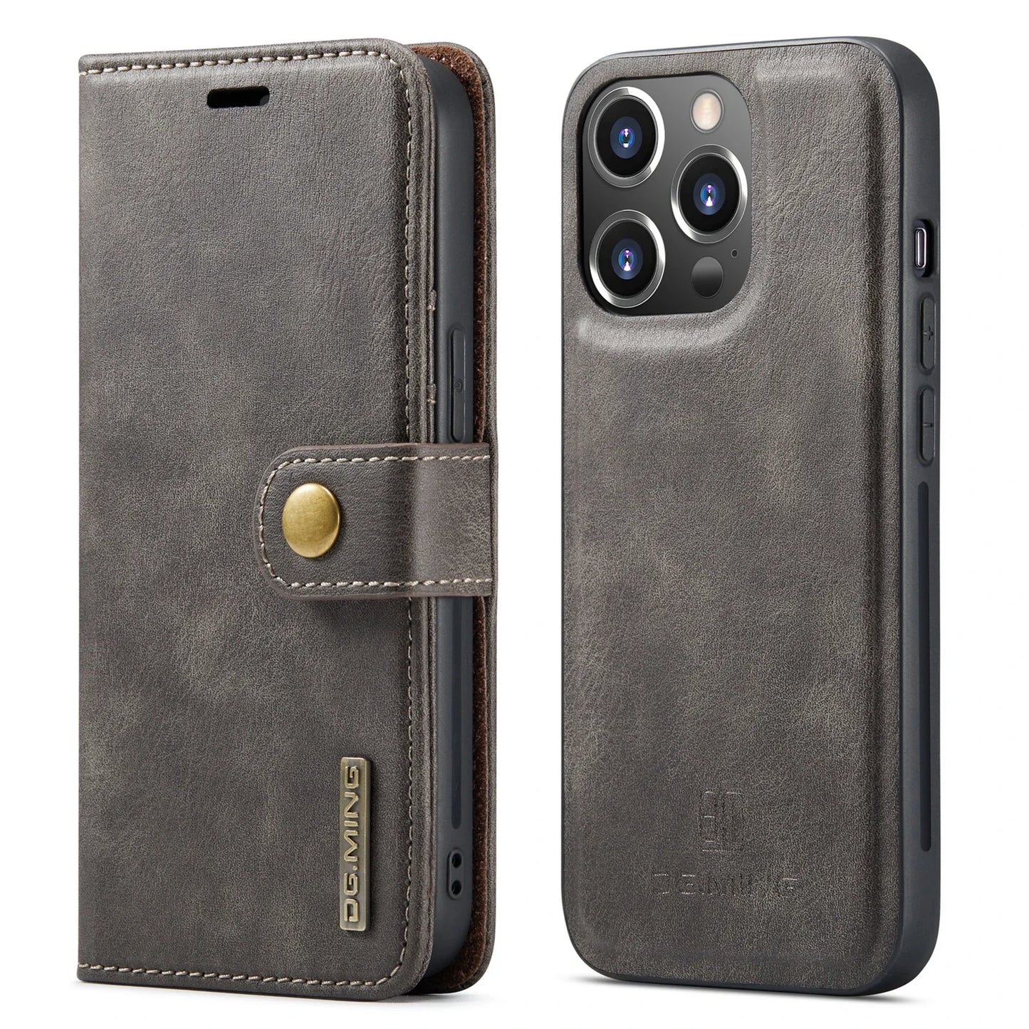 Detachable Magnetic Leather Wallet Case for iPhone