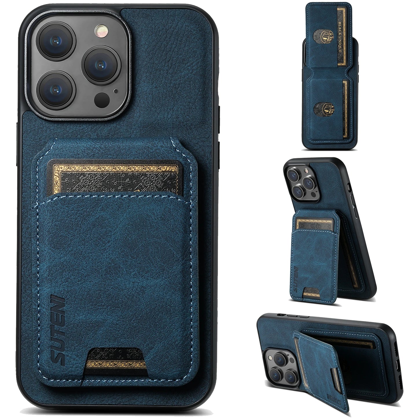 Luxury PU Leather Card Holder Case for iPhone - CaseifyTrend