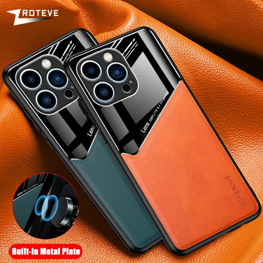 PU Leather Magnetic Case for iPhone