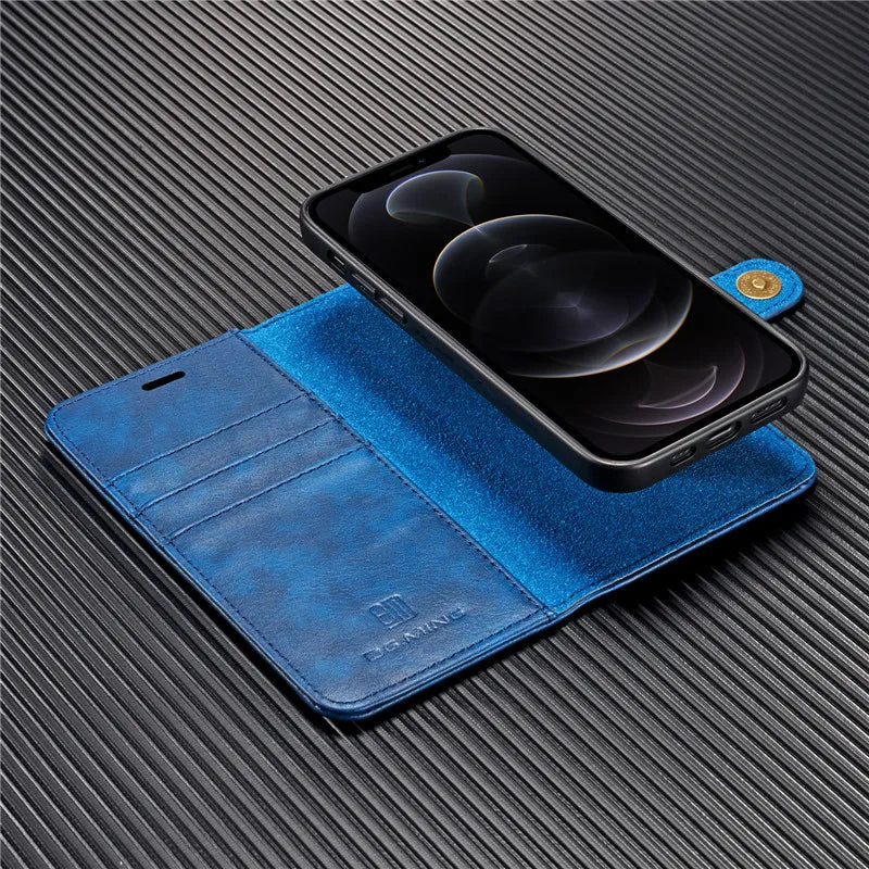 Detachable Magnetic Leather Wallet Case for iPhone