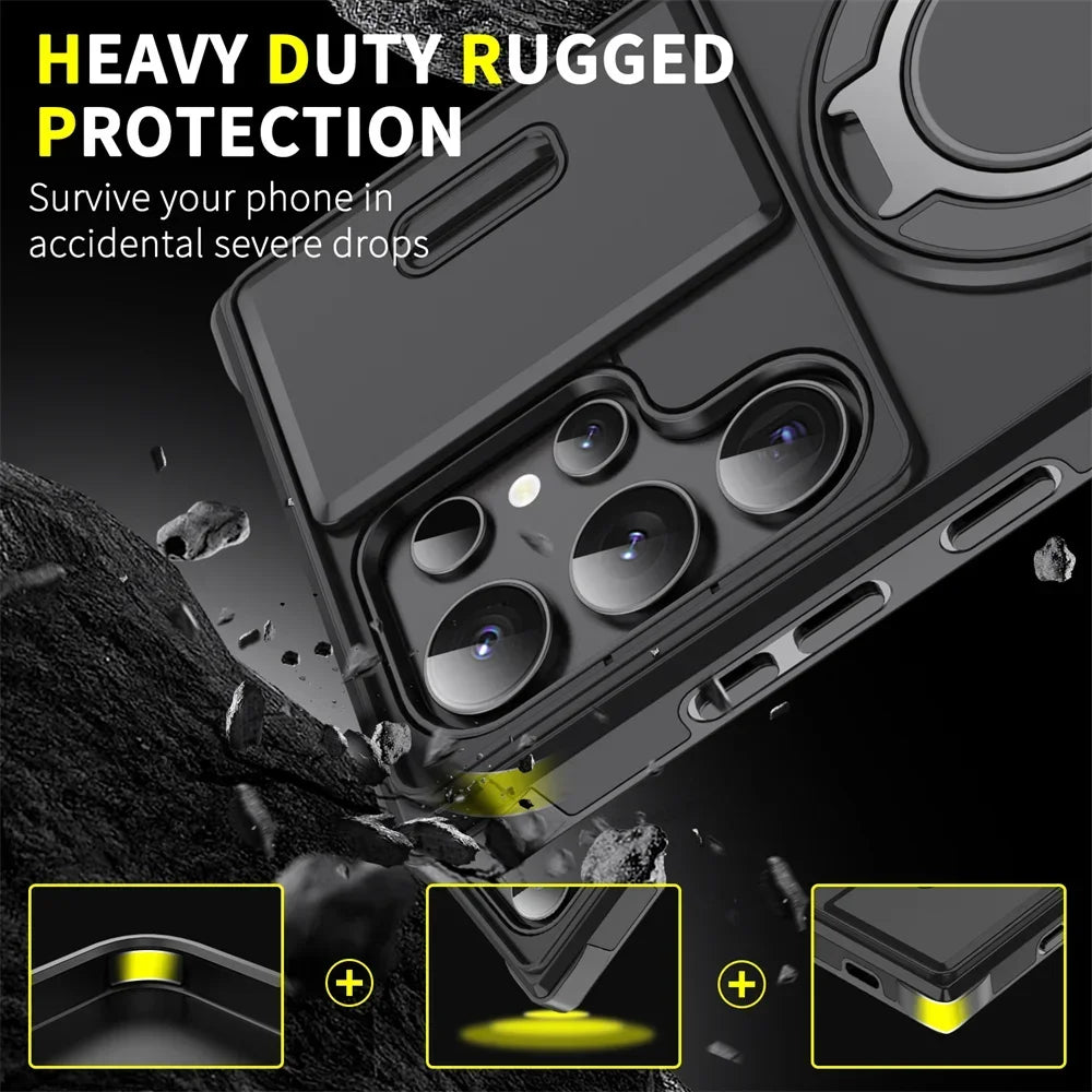 Armor Magnetic Bracket Case for Samsung