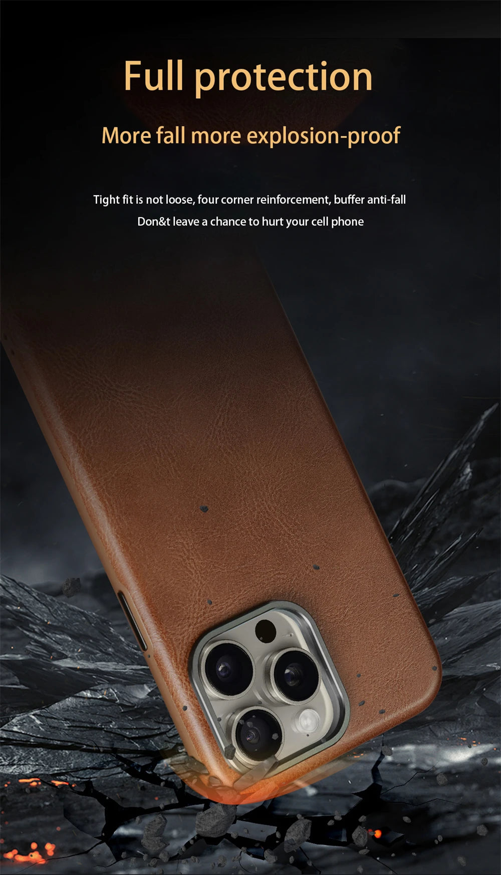 Luxury Ultra Thin Leather Magsafe Case for iPhone