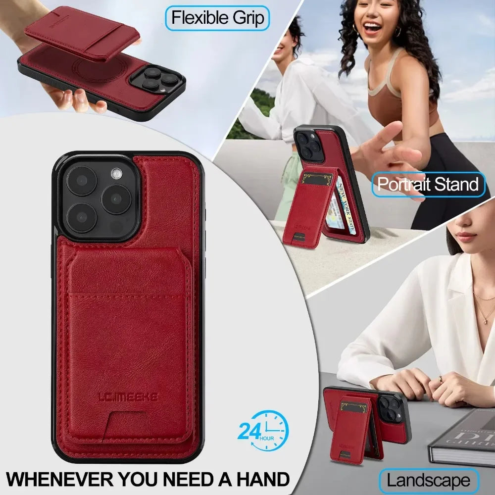 MagSafe Wallet Case with Detachable Card Holder for iPhone