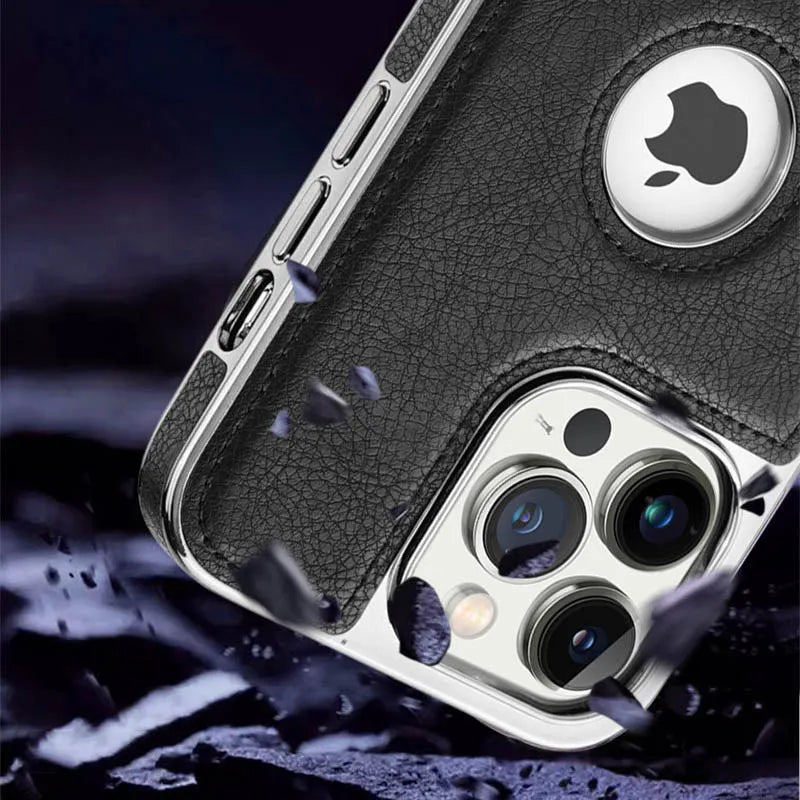 Luxury Leather Kickstand Case for iPhone