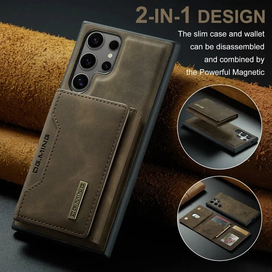 Detachable Wallet Card Holder Phone Case for Samsung Galaxy