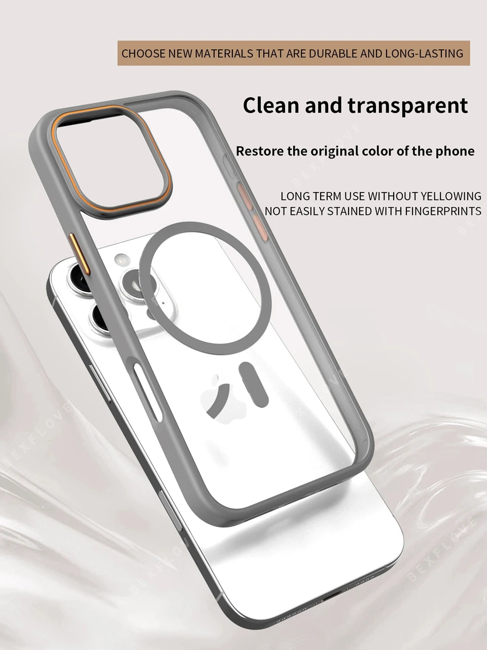 Clear Magnetic Phone Case for iPhone